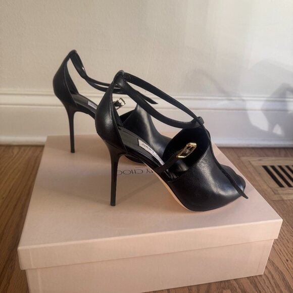 Like New Jimmy Choo Leigh Peep Toe Pumps (Taylor Swift Fave) - Picture 10 of 10